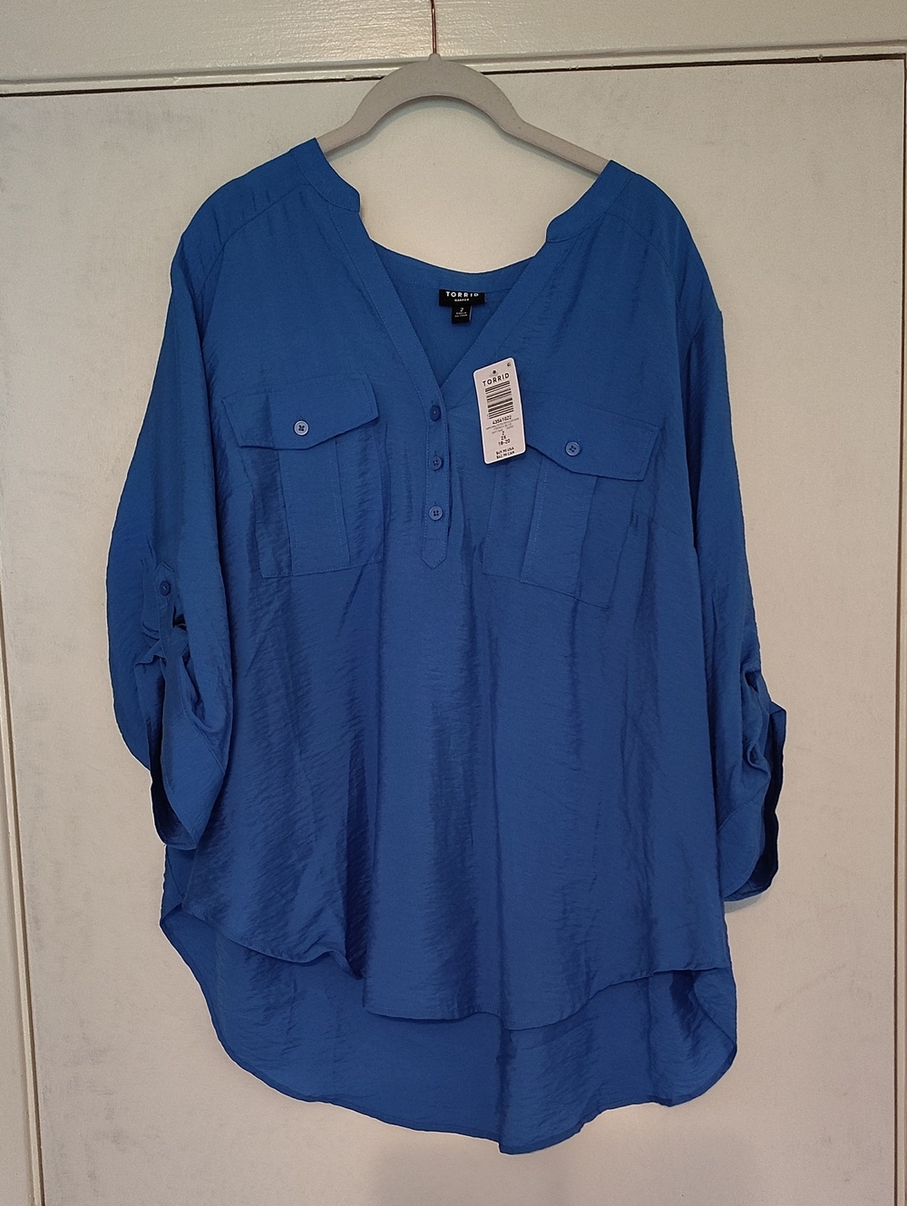 Harper Crinkle French Blue Shirt